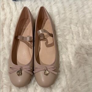 Kate Spade Women's Beige Ballet Flats with Bow